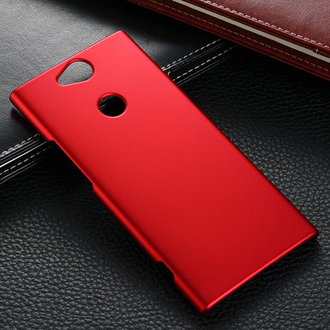 Custodia Plastica Rigida Cover Opaca M02 per Sony Xperia XA2 Plus Rosso