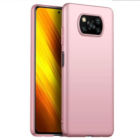 Custodia Plastica Rigida Cover Opaca M02 per Xiaomi Poco X3 NFC Oro Rosa