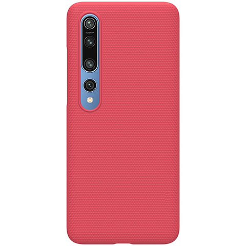 Custodia Plastica Rigida Cover Opaca M04 per Xiaomi Mi 10 Rosso