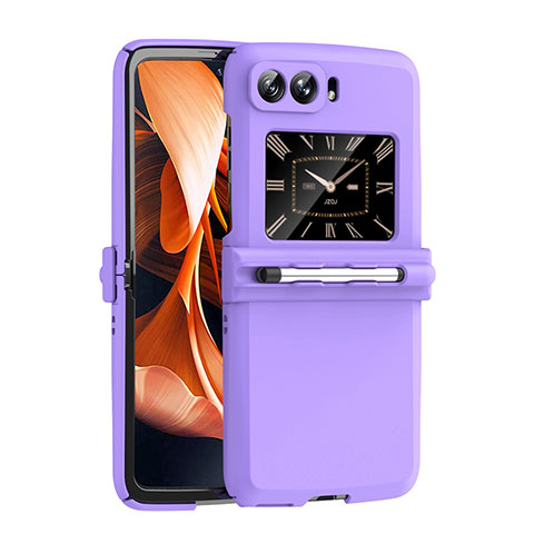 Custodia Plastica Rigida Cover Opaca P01 per Motorola Moto RAZR (2022) 5G Viola