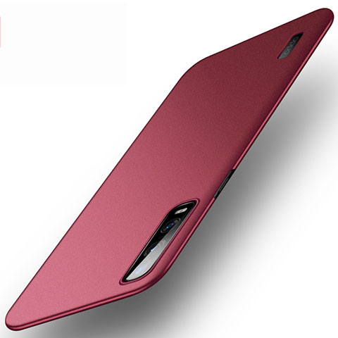 Custodia Plastica Rigida Cover Opaca P03 per Oppo Find X2 Pro Rosso Rosa