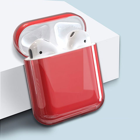 Custodia Plastica Rigida Cover Opaca per AirPods Custodia di Ricarica per Apple AirPods Rosso