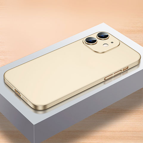 Custodia Plastica Rigida Cover Opaca QC1 per Apple iPhone 12 Oro