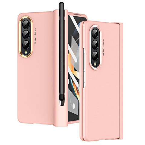 Custodia Plastica Rigida Cover Opaca R07 per Samsung Galaxy Z Fold3 5G Oro Rosa