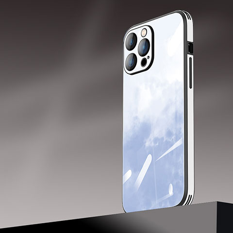 Custodia Plastica Rigida Cover Opaca Sfumato AT1 per Apple iPhone 13 Pro Blu