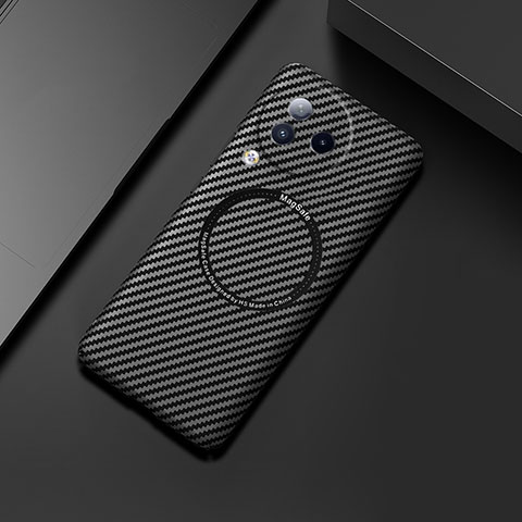 Custodia Plastica Rigida Cover Opaca Spigato con Mag-Safe Magnetic per Xiaomi Civi 3 5G Nero