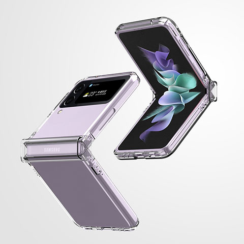 Custodia Plastica Rigida Cover Opaca T02 per Samsung Galaxy Z Flip4 5G Chiaro