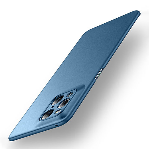 Custodia Plastica Rigida Cover Opaca YK1 per Oppo Find X3 Pro 5G Blu