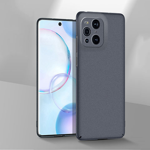 Custodia Plastica Rigida Cover Opaca YK2 per Oppo Find X3 5G Grigio