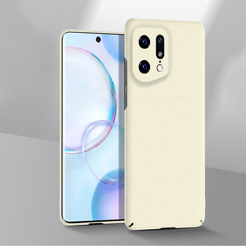 Custodia Plastica Rigida Cover Opaca YK3 per Oppo Find X5 Pro 5G Bianco