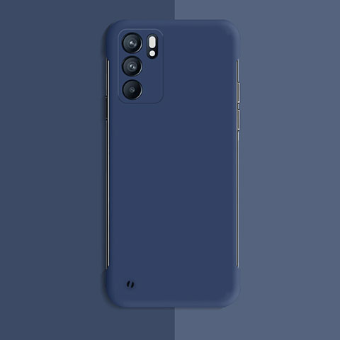 Custodia Plastica Rigida Cover Opaca YK4 per Oppo Reno6 Pro 5G India Blu