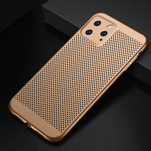 Custodia Plastica Rigida Cover Perforato per Apple iPhone 11 Pro Oro