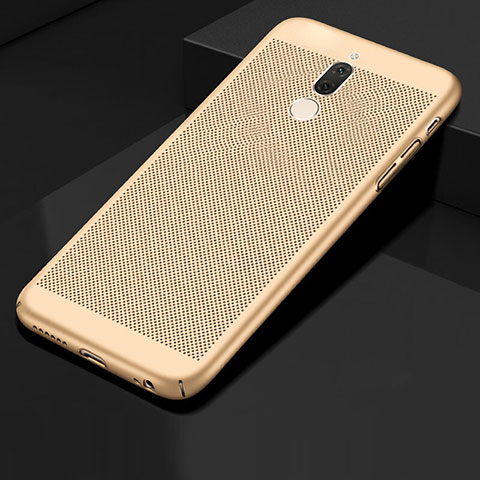 Custodia Plastica Rigida Cover Perforato per Huawei Mate 10 Lite Oro