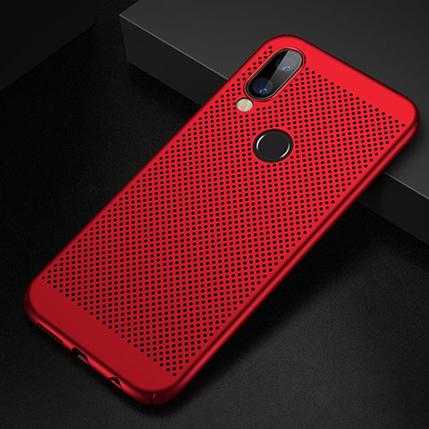 Custodia Plastica Rigida Cover Perforato per Huawei P Smart+ Plus Rosso