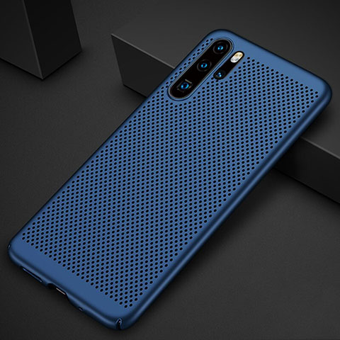 Custodia Plastica Rigida Cover Perforato per Huawei P30 Pro Blu