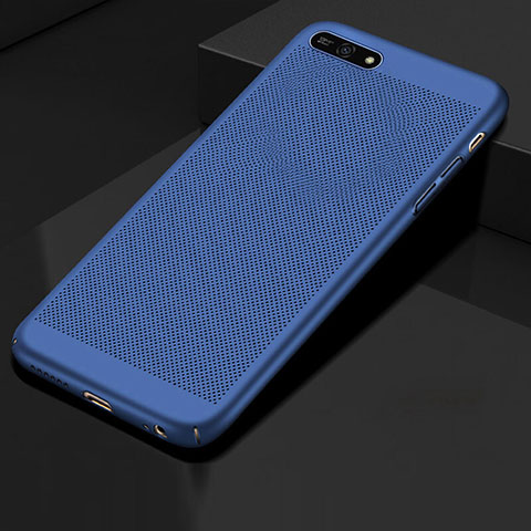 Custodia Plastica Rigida Cover Perforato per Huawei Y6 (2018) Blu