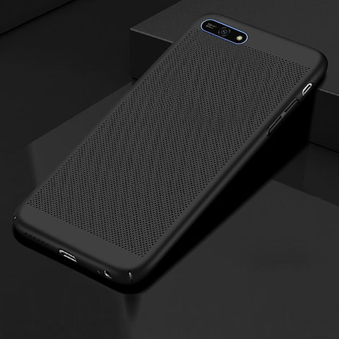 Custodia Plastica Rigida Cover Perforato per Huawei Y6 Prime (2018) Nero