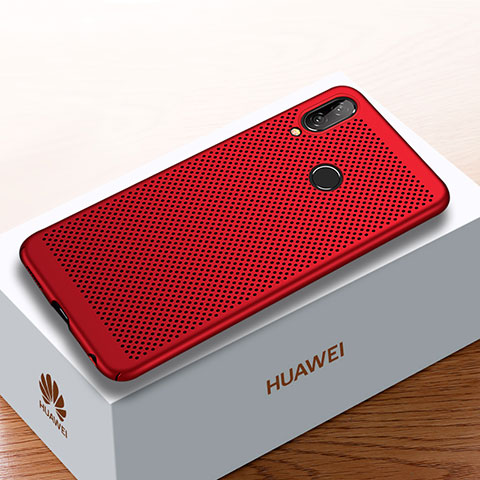 Custodia Plastica Rigida Cover Perforato per Huawei Y9 (2019) Rosso