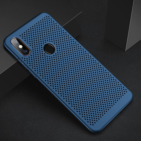 Custodia Plastica Rigida Cover Perforato per Xiaomi Mi A2 Blu