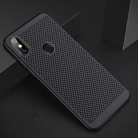 Custodia Plastica Rigida Cover Perforato per Xiaomi Redmi 6 Pro Nero