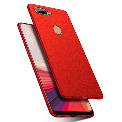 Custodia Plastica Rigida Cover Sabbie Mobili per Oppo A7 Rosso