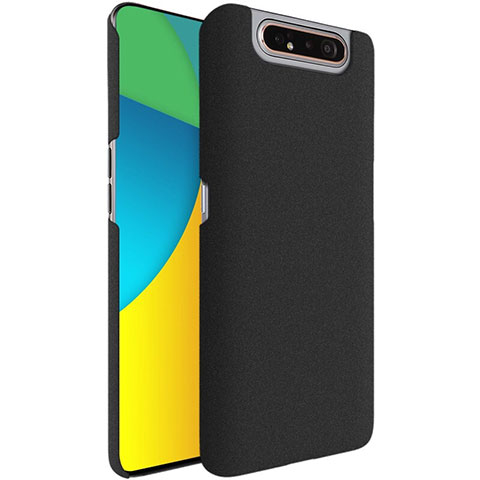 Custodia Plastica Rigida Cover Sabbie Mobili per Samsung Galaxy A80 Nero