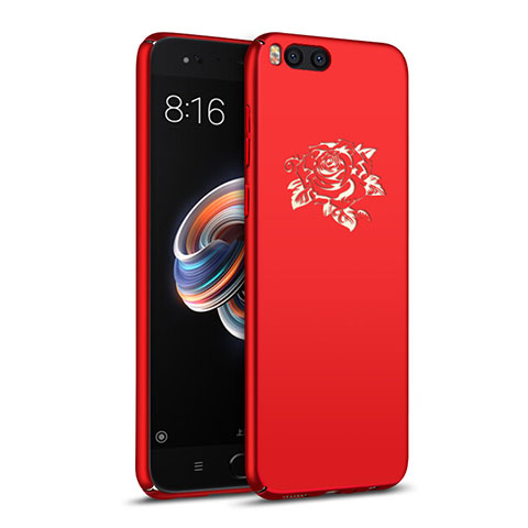 Custodia Plastica Rigida Fiori per Xiaomi Mi Note 3 Rosso