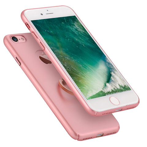 Custodia Plastica Rigida Opaca con Anello Supporto A01 per Apple iPhone SE (2020) Rosa