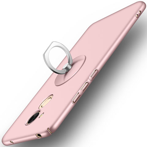 Custodia Plastica Rigida Opaca con Anello Supporto per Huawei Honor 6A Rosa