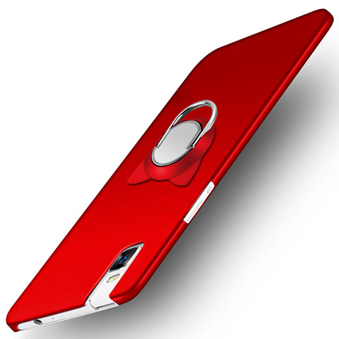 Custodia Plastica Rigida Opaca con Anello Supporto per Huawei Honor 7i shot X Rosso