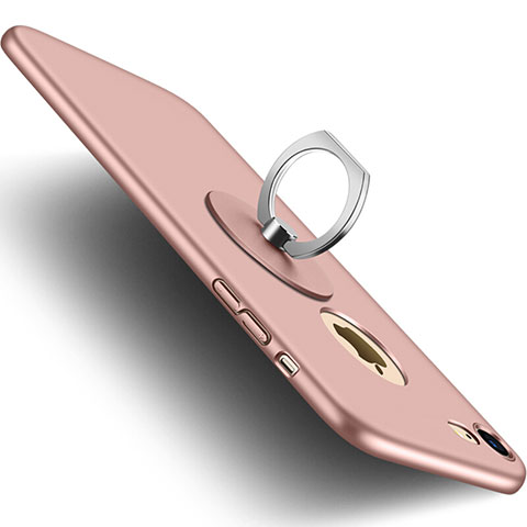 Custodia Plastica Rigida Opaca con Foro e Anello Supporto per Apple iPhone SE (2020) Rosa