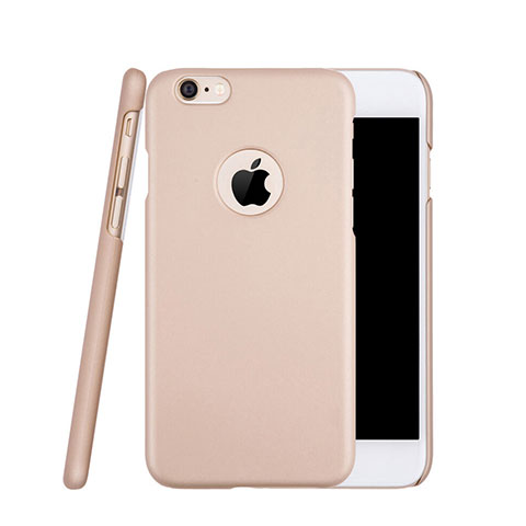 Custodia Plastica Rigida Opaca con Foro per Apple iPhone 6 Oro Rosa