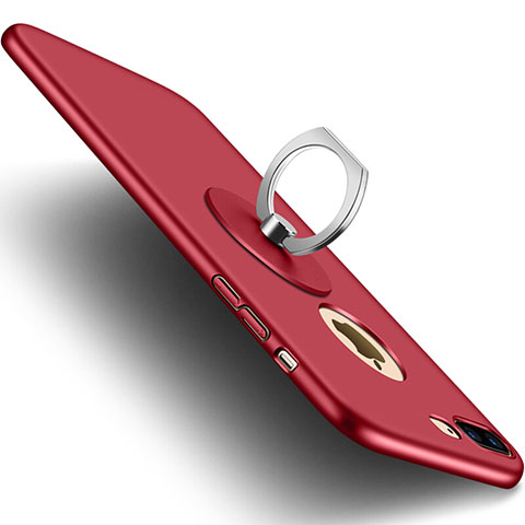Custodia Plastica Rigida Opaca con Foro per Apple iPhone 8 Plus Rosso