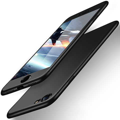 Custodia Plastica Rigida Opaca Fronte e Retro 360 Gradi per Apple iPhone SE (2020) Nero