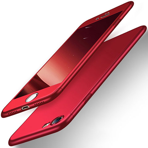 Custodia Plastica Rigida Opaca Fronte e Retro 360 Gradi per Apple iPhone SE3 2022 Rosso