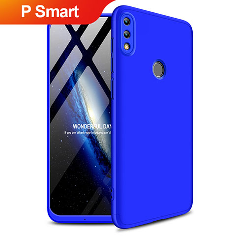 Custodia Plastica Rigida Opaca Fronte e Retro 360 Gradi Q01 per Huawei P Smart (2019) Blu