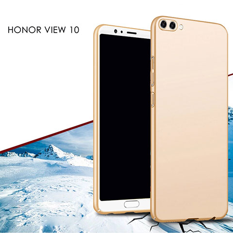 Custodia Plastica Rigida Opaca M02 per Huawei Honor View 10 Oro