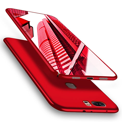 Custodia Plastica Rigida Opaca M06 per Huawei Honor V8 Rosso