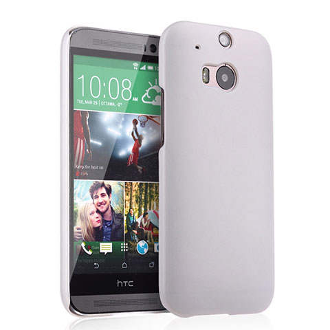 Custodia Plastica Rigida Opaca per HTC One M8 Bianco
