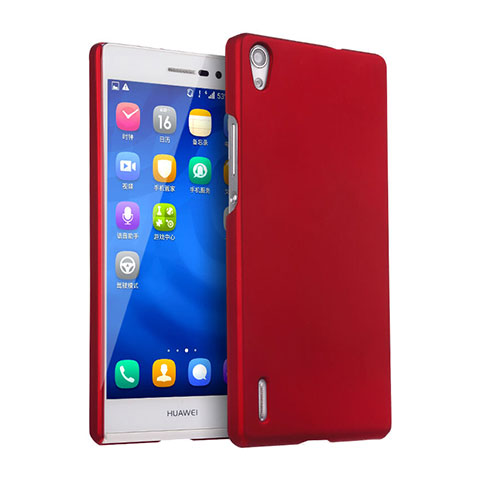 Custodia Plastica Rigida Opaca per Huawei Ascend P7 Rosso
