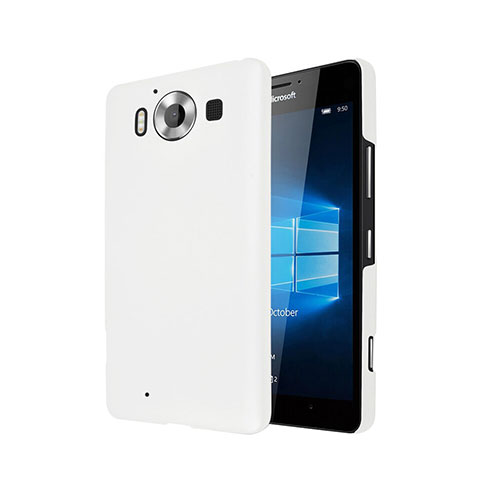 Custodia Plastica Rigida Opaca per Microsoft Lumia 950 Bianco