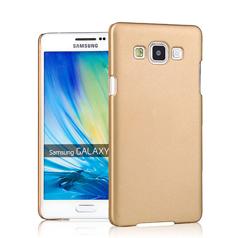 Custodia Plastica Rigida Opaca per Samsung Galaxy A7 Duos SM-A700F A700FD Oro