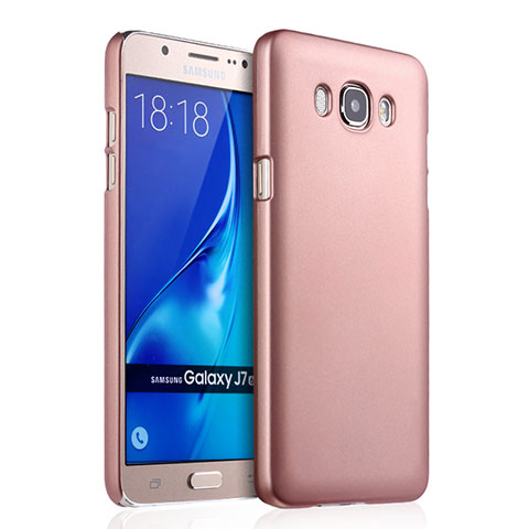 Custodia Plastica Rigida Opaca per Samsung Galaxy J7 (2016) J710F J710FN Oro Rosa