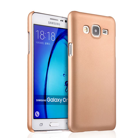 Custodia Plastica Rigida Opaca per Samsung Galaxy On7 G600FY Oro