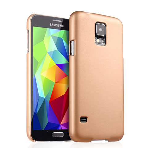 Custodia Plastica Rigida Opaca per Samsung Galaxy S5 G900F G903F Oro