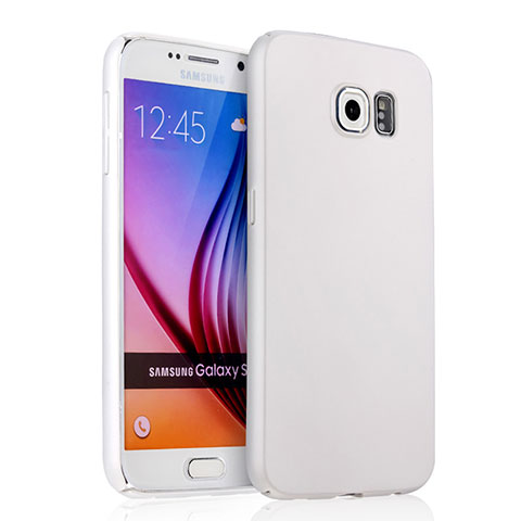 Custodia Plastica Rigida Opaca per Samsung Galaxy S6 Duos SM-G920F G9200 Bianco