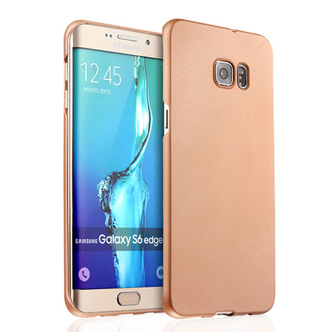 Custodia Plastica Rigida Opaca per Samsung Galaxy S6 Edge+ Plus SM-G928F Oro