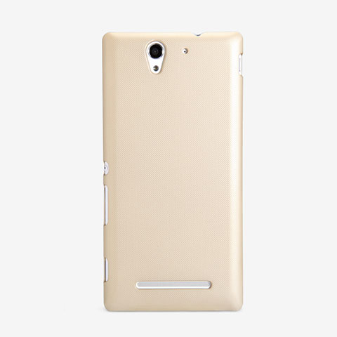 Custodia Plastica Rigida Opaca per Sony Xperia C3 Oro