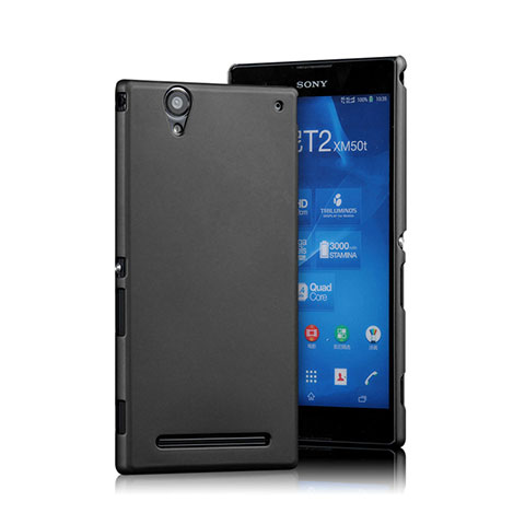 Custodia Plastica Rigida Opaca per Sony Xperia T2 Ultra Dual Nero