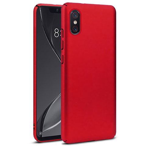 Custodia Plastica Rigida Opaca per Xiaomi Mi 8 Screen Fingerprint Edition Rosso